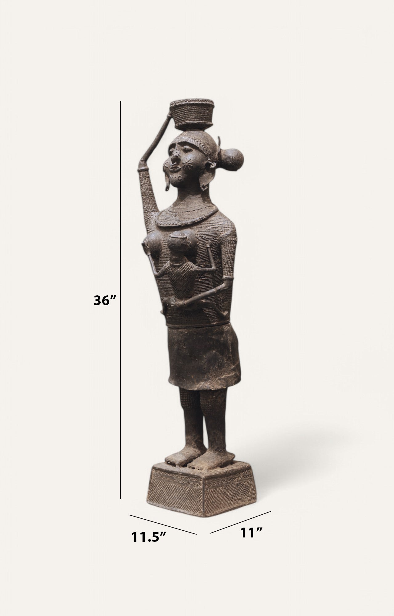 Dhokra Mother with Child Traditional Brass Home Décor