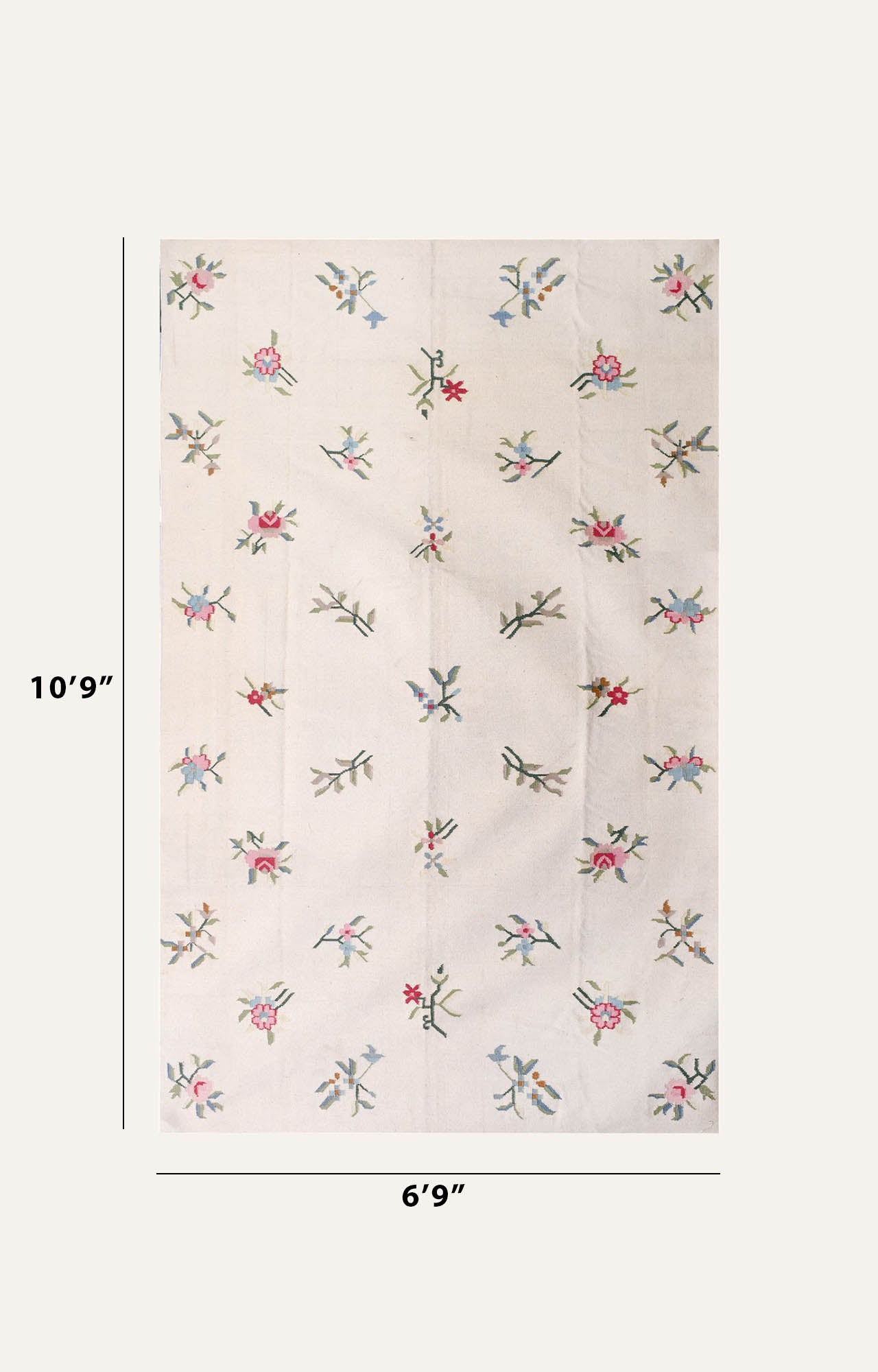 Woolen Botanical Motif Rug