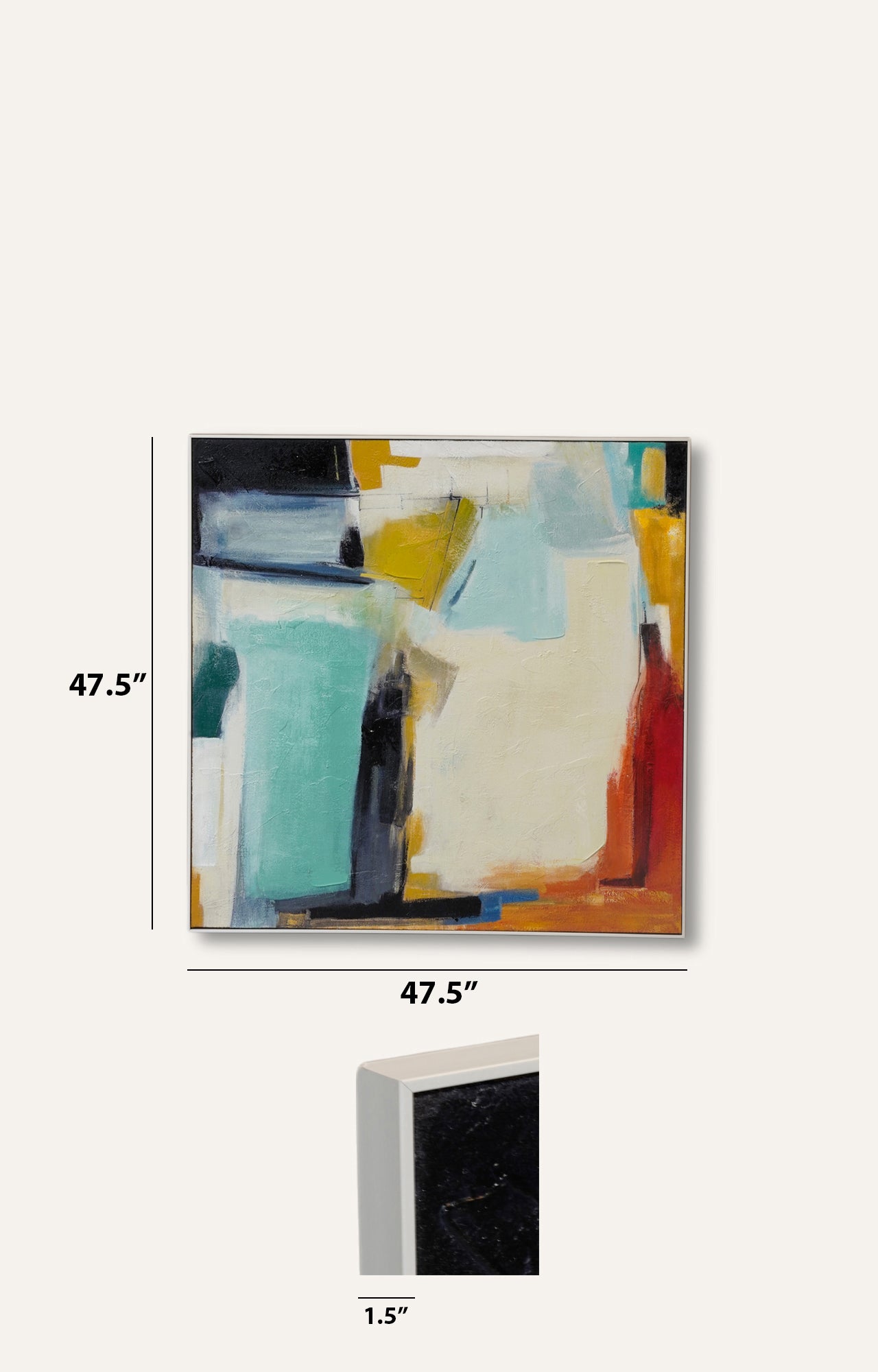 Abstract Textured Art on Hessian with PS Frame