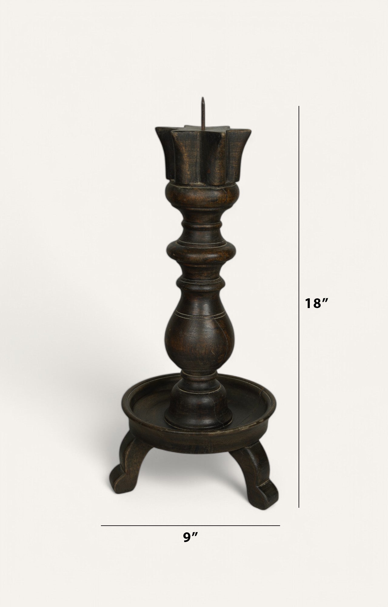 Regal Wooden Vintage Candle Stand