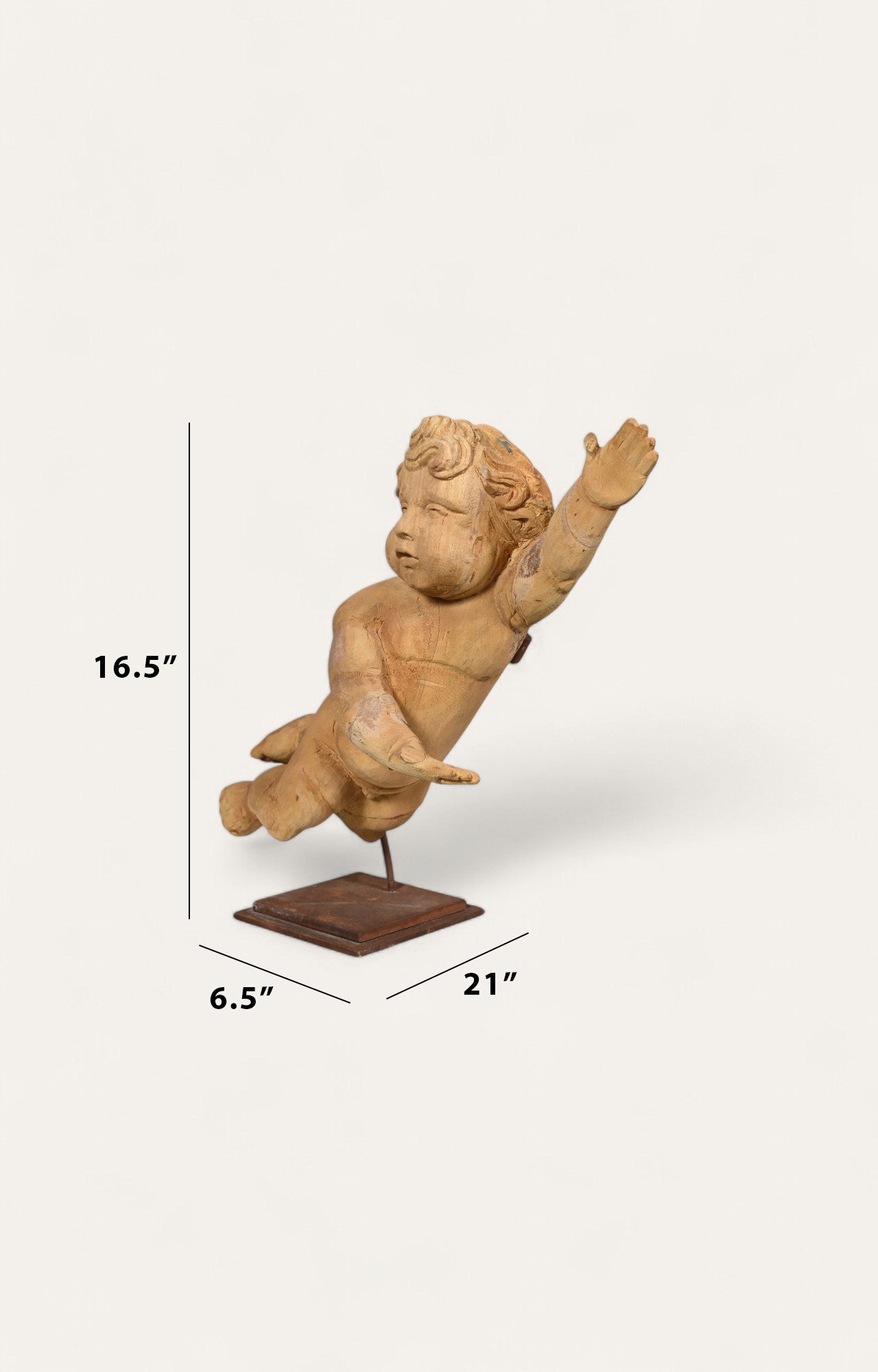 Wooden Cherub's Statue