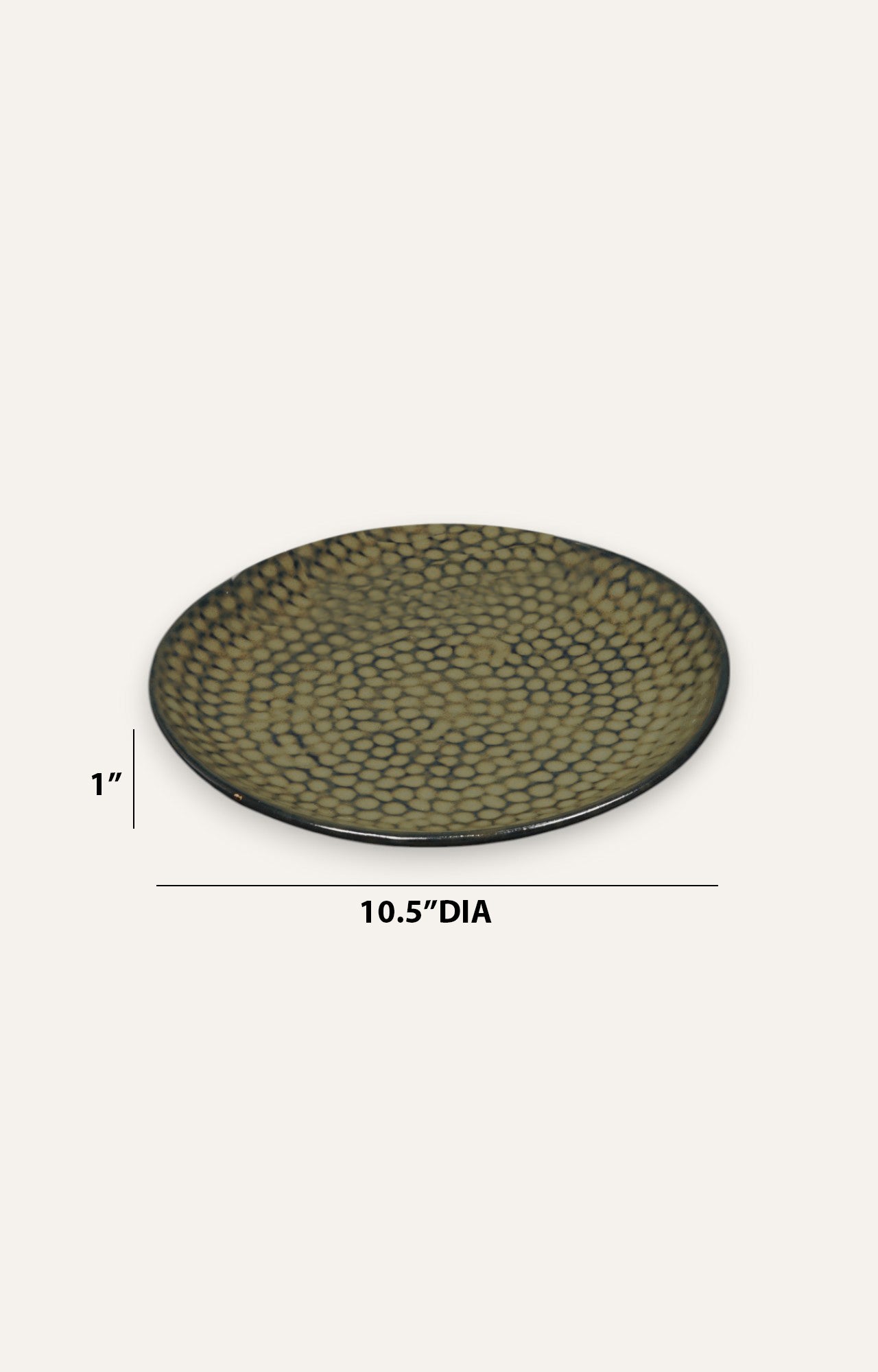 Stone Glazed Ceramic Dinner Plate