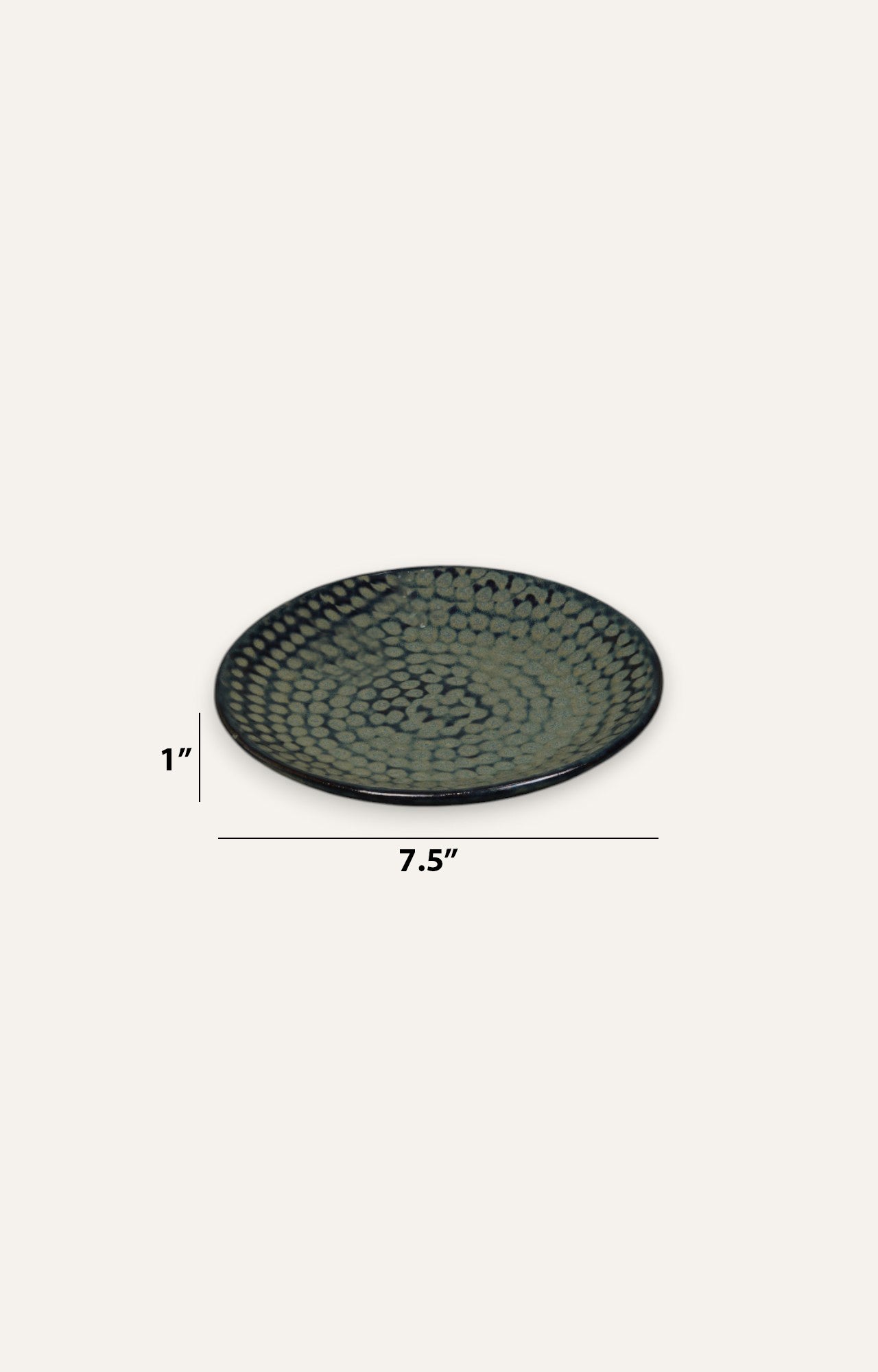 Textured Honeycomb Ceramic Side Plate