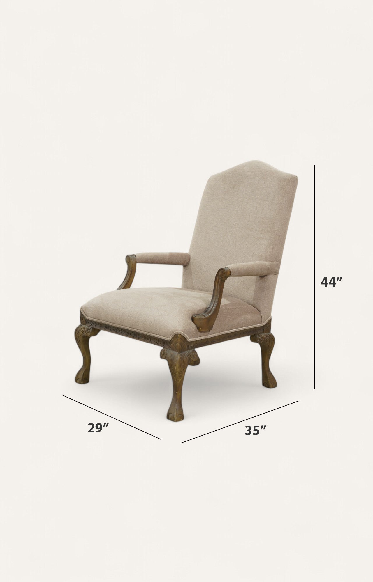 Classic High Back Armchair in Mango Green