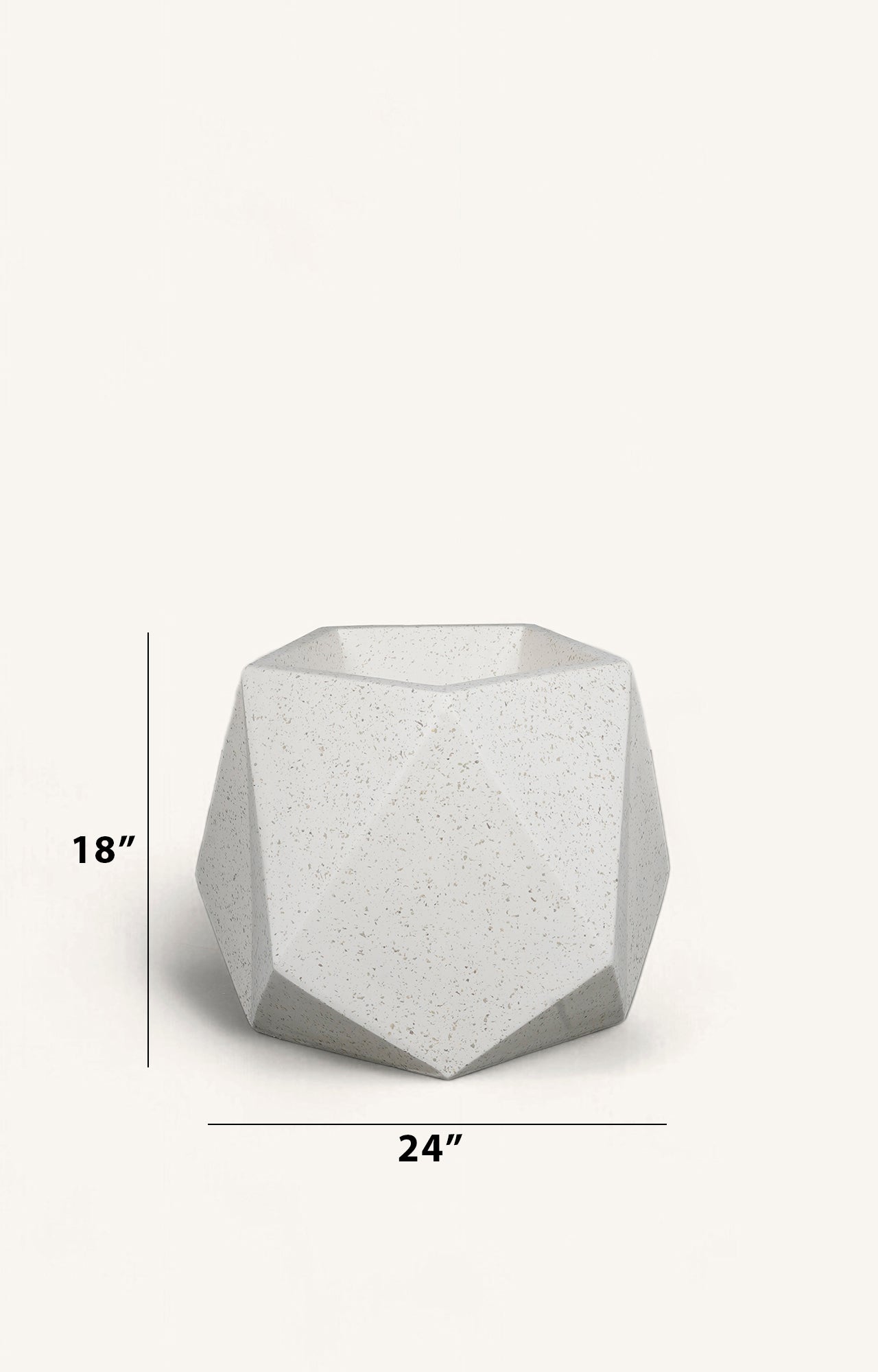 Geometric White Planter Small