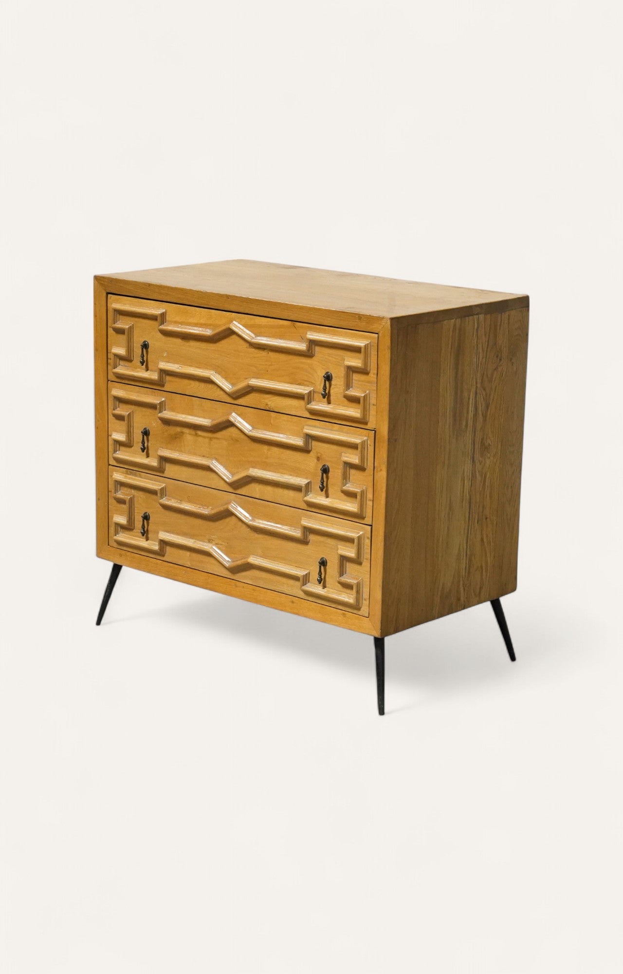 Oak Solid Wood 3 Drawer Chest