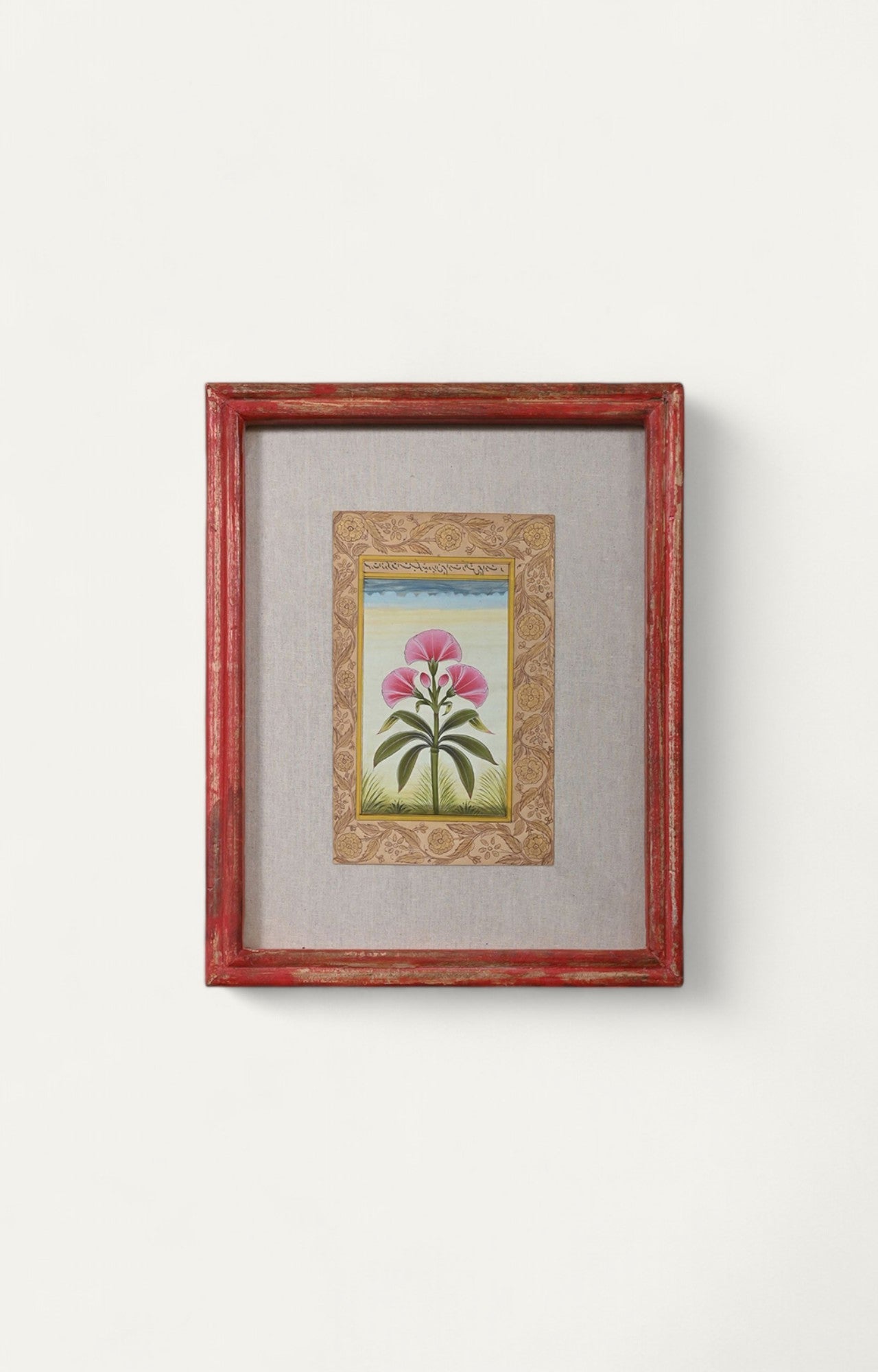 Miniature botanical hand painting