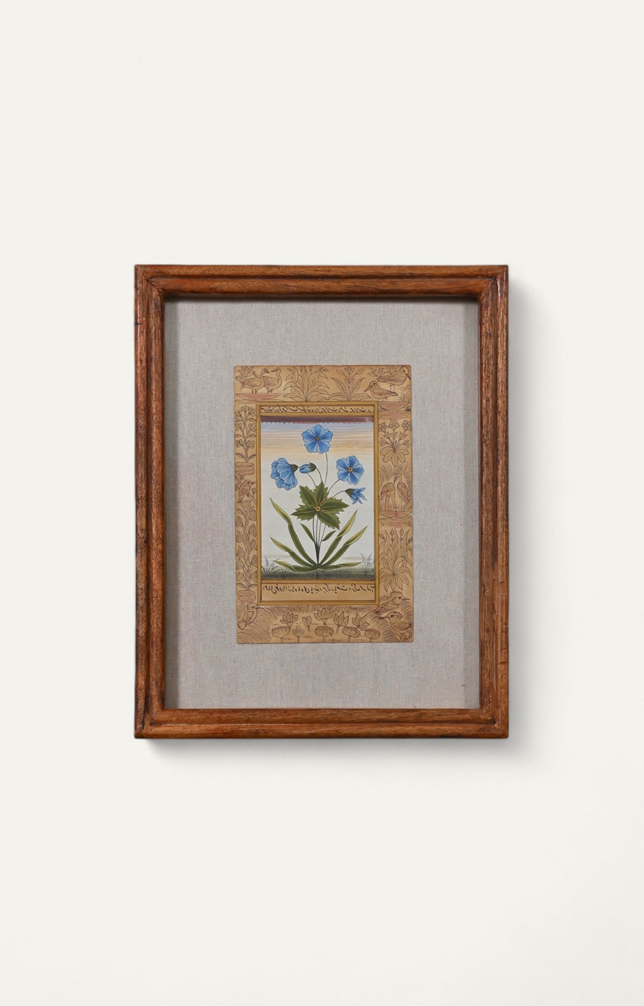 Miniature botanical hand painting