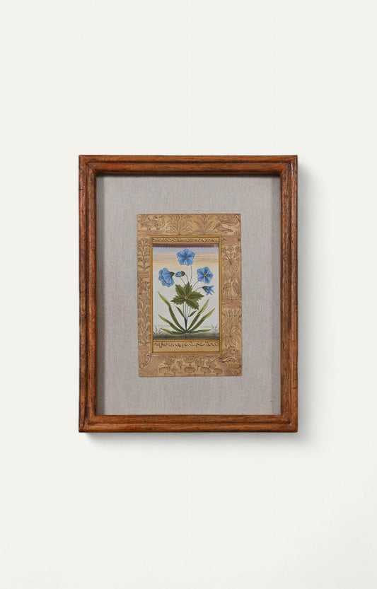 Miniature botanical hand painting