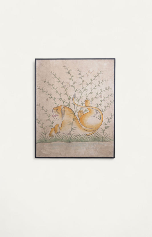 Vintage Lion in Forest Sketch