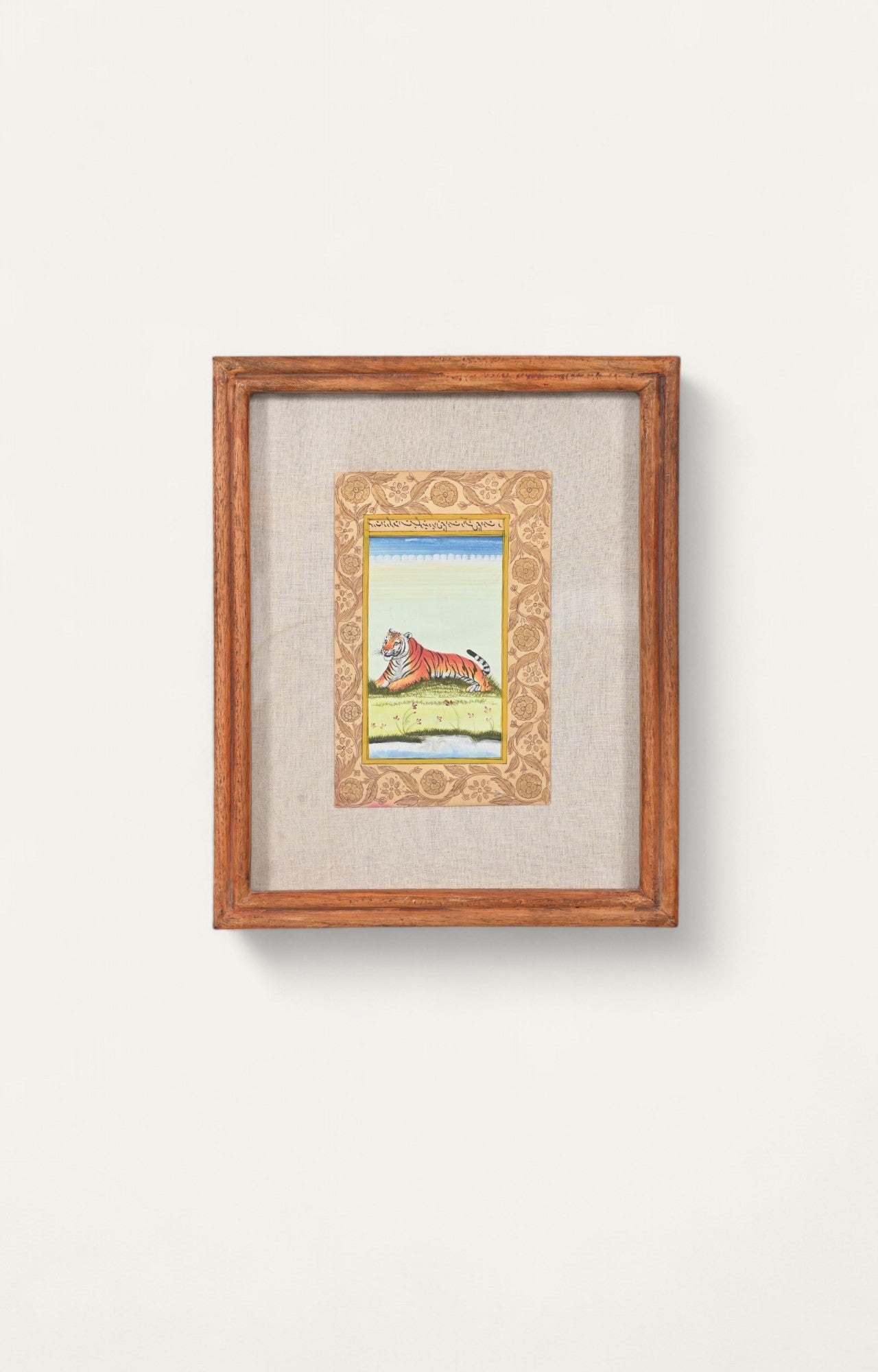 Vintage Lion Miniature Painting