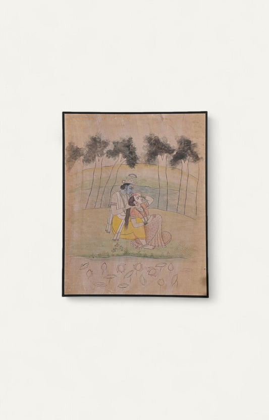 Vintage Radha Krishna Sketch