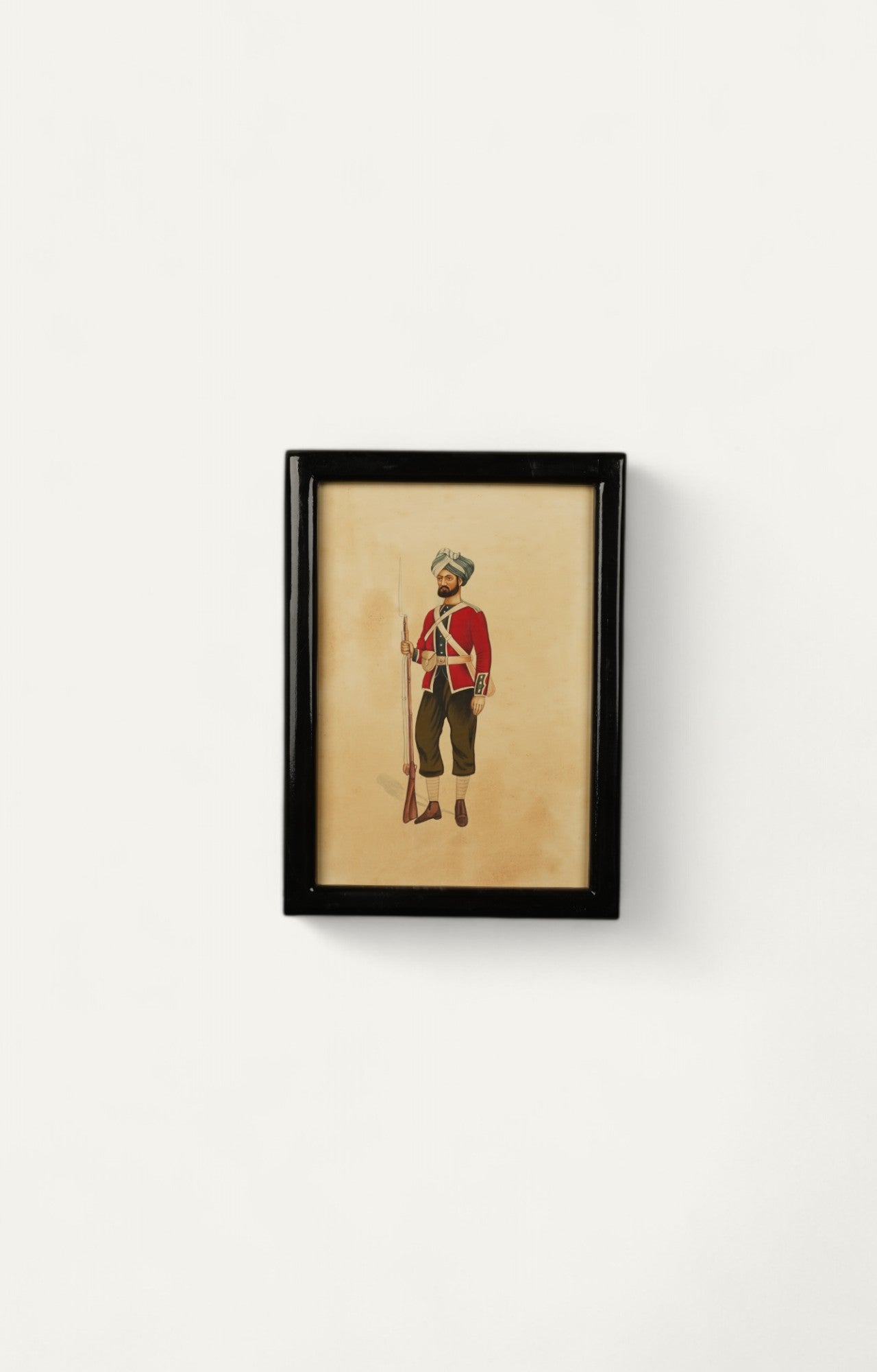Vintage British Indian Soldier Painting - 4