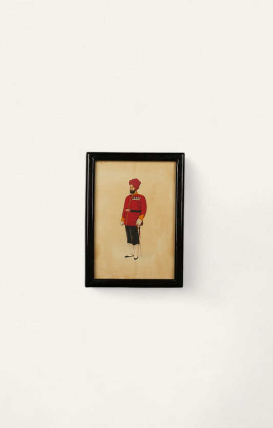 Vintage British Indian Soldier Painting - 2