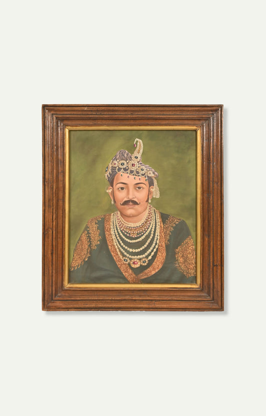 Oil Maharaja painting (Framed)
