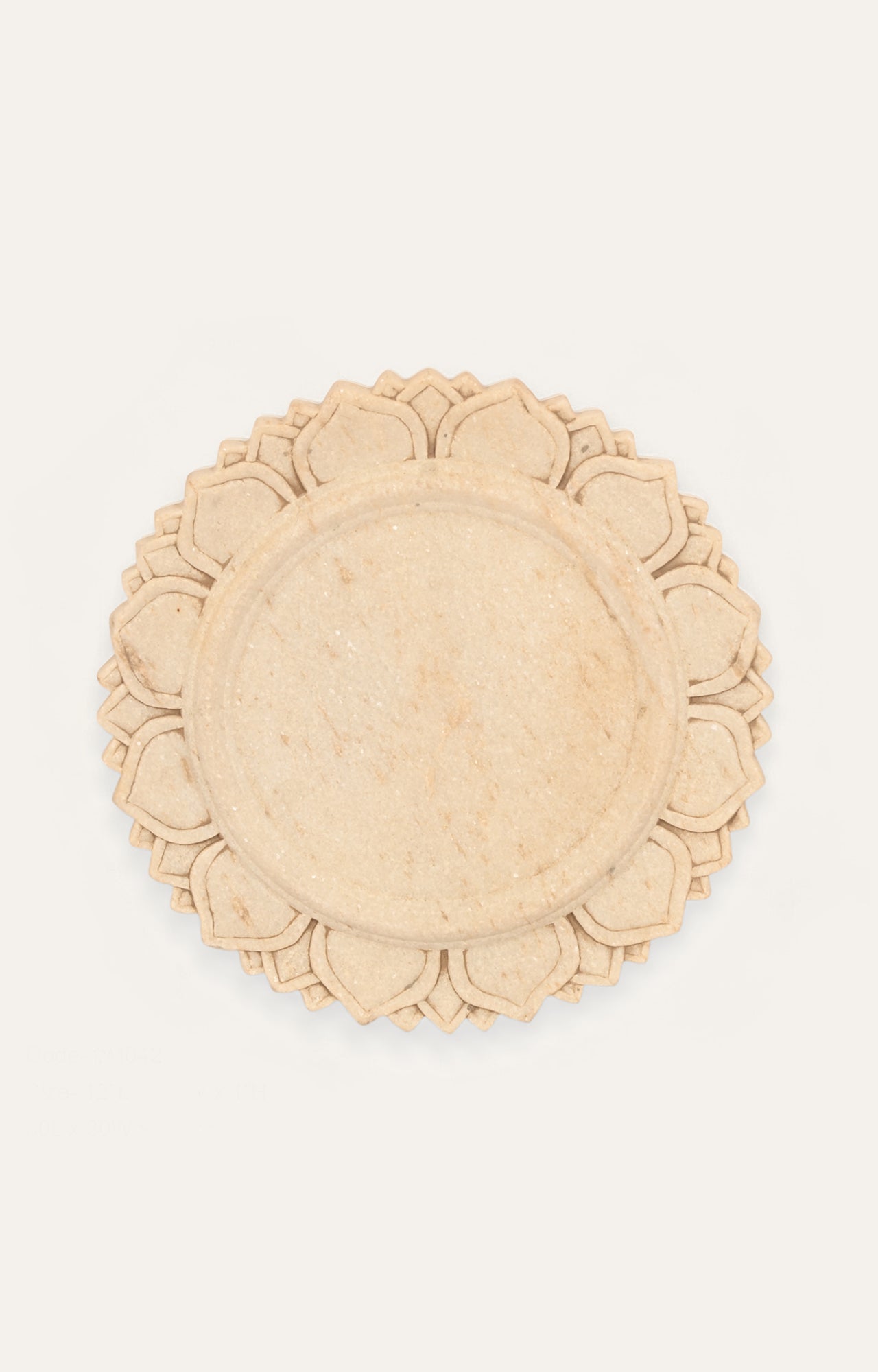 Hand Carved Marble Flower Tray