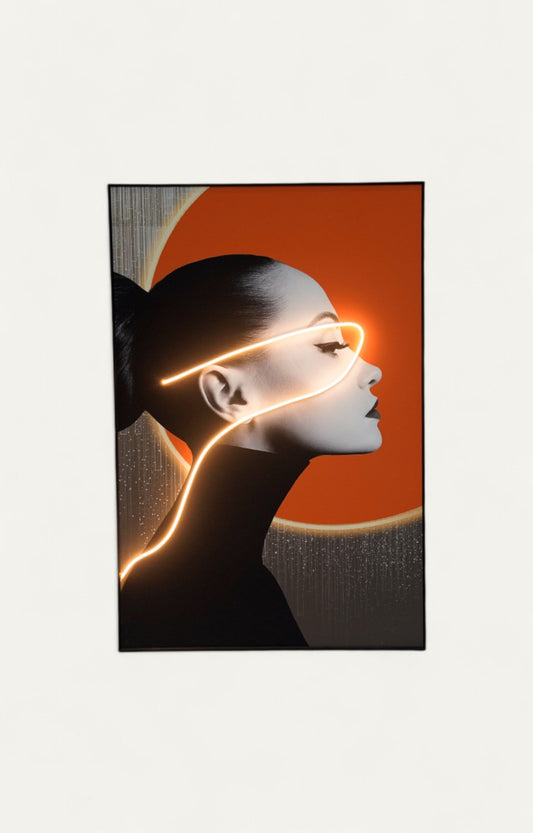 Sleek Woman LED Painting