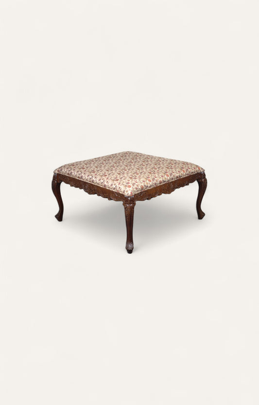 Floral Hand Carved Ottoman