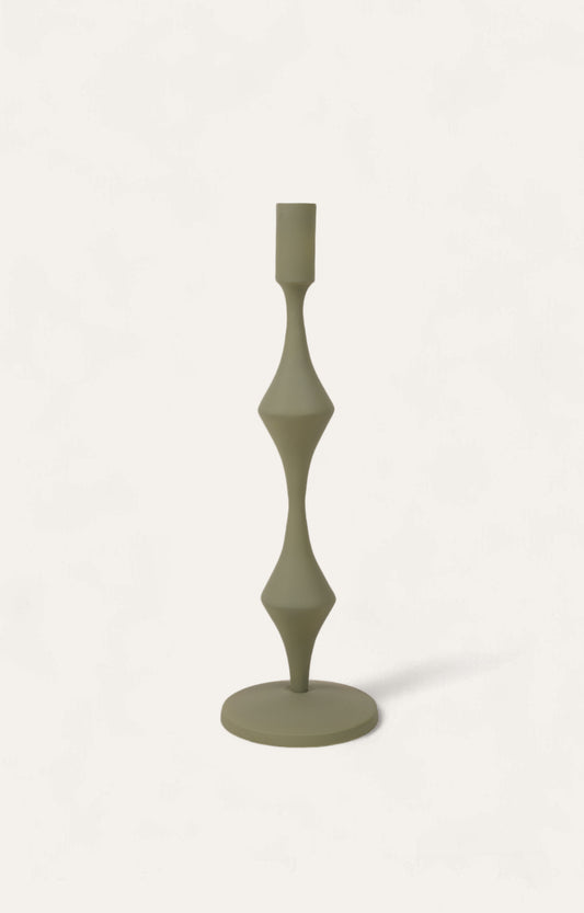 Olive Haze Metal Candle Stand