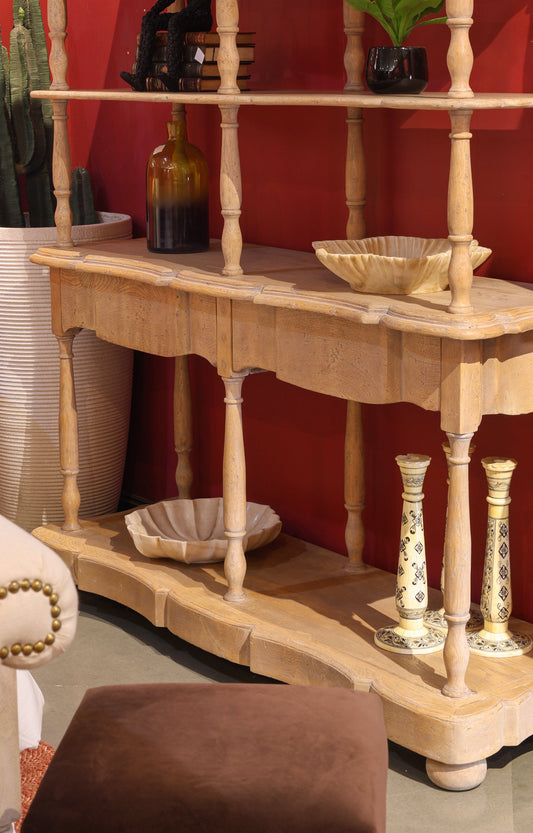 Vintage Bone Inlay Floral Candle Holder