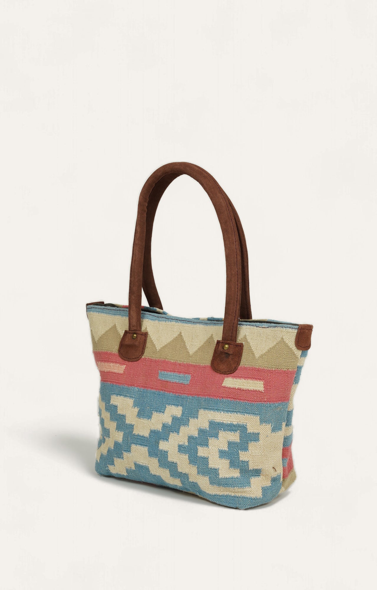 Eco-Friendly Earthy Striped Cotton Tote Bag