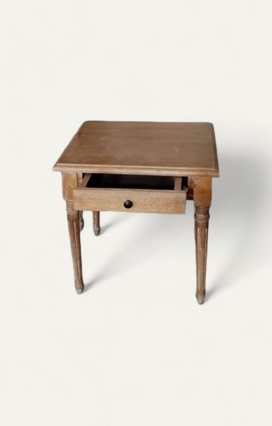 Distressed Wooden Bed Side Table