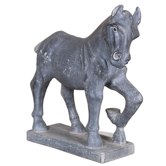 Black Horse Cement Sculpture