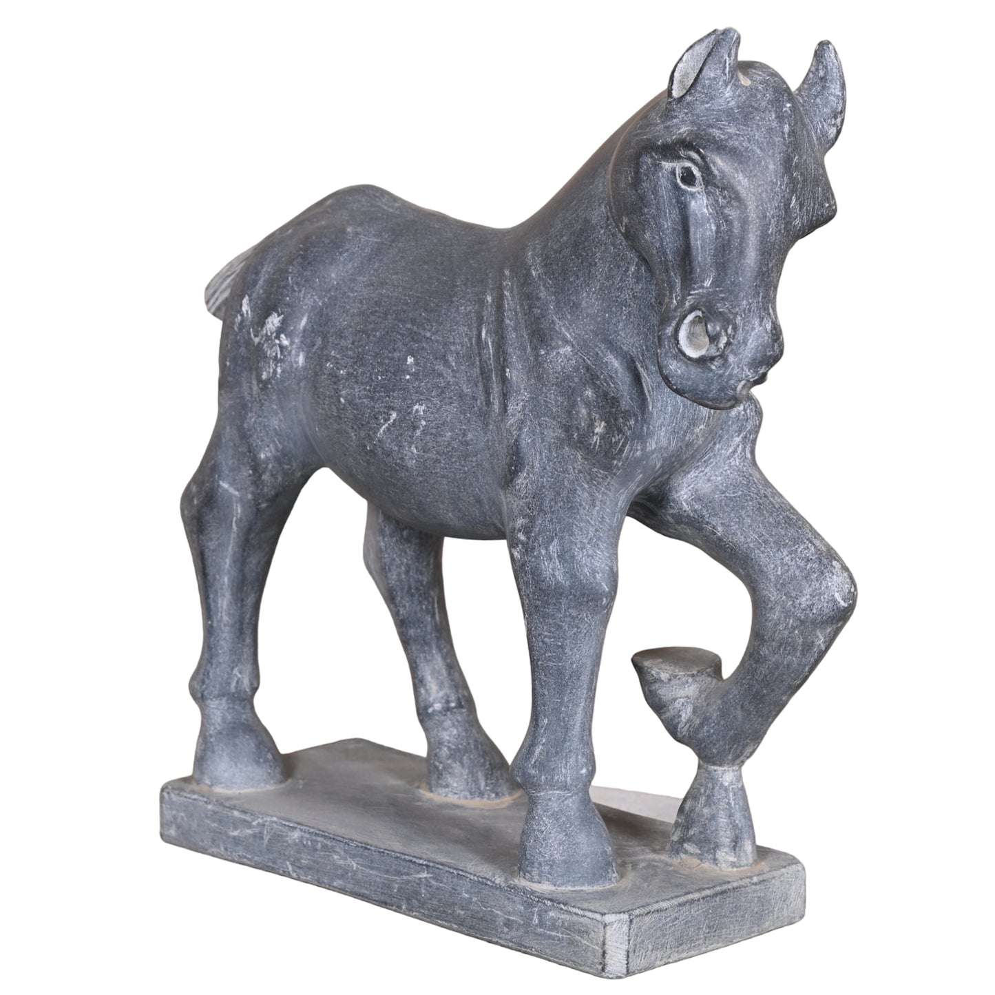 Black Horse Cement Sculpture