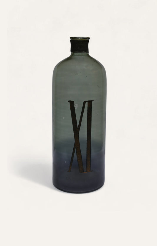 Smoky Grey Bottle Glass Vase