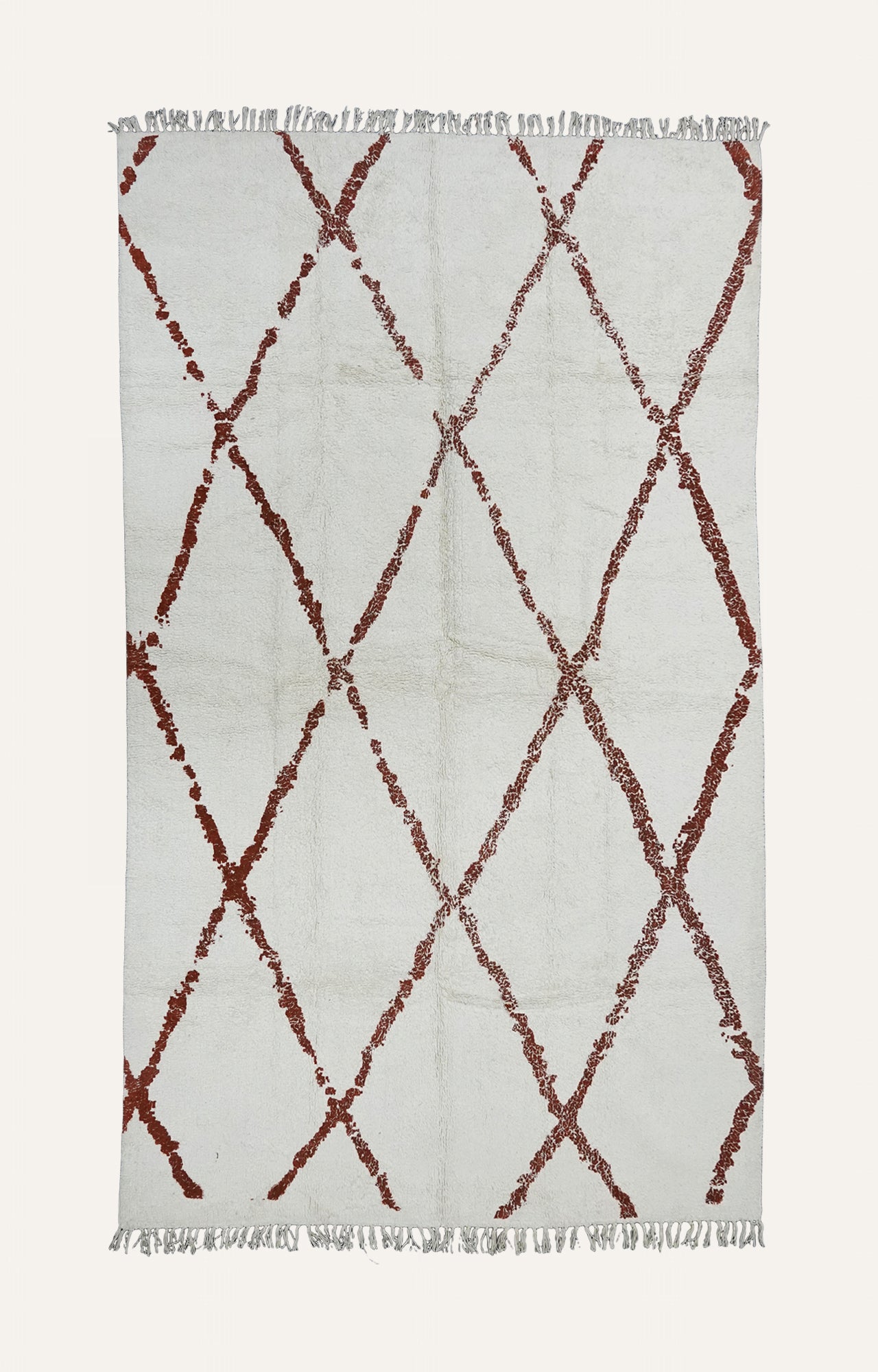 Cross Pattern Woolen Rug
