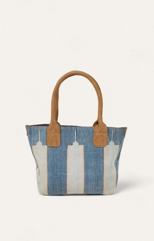 Cotton Dhurrie Tote Bag - Ingio Striped