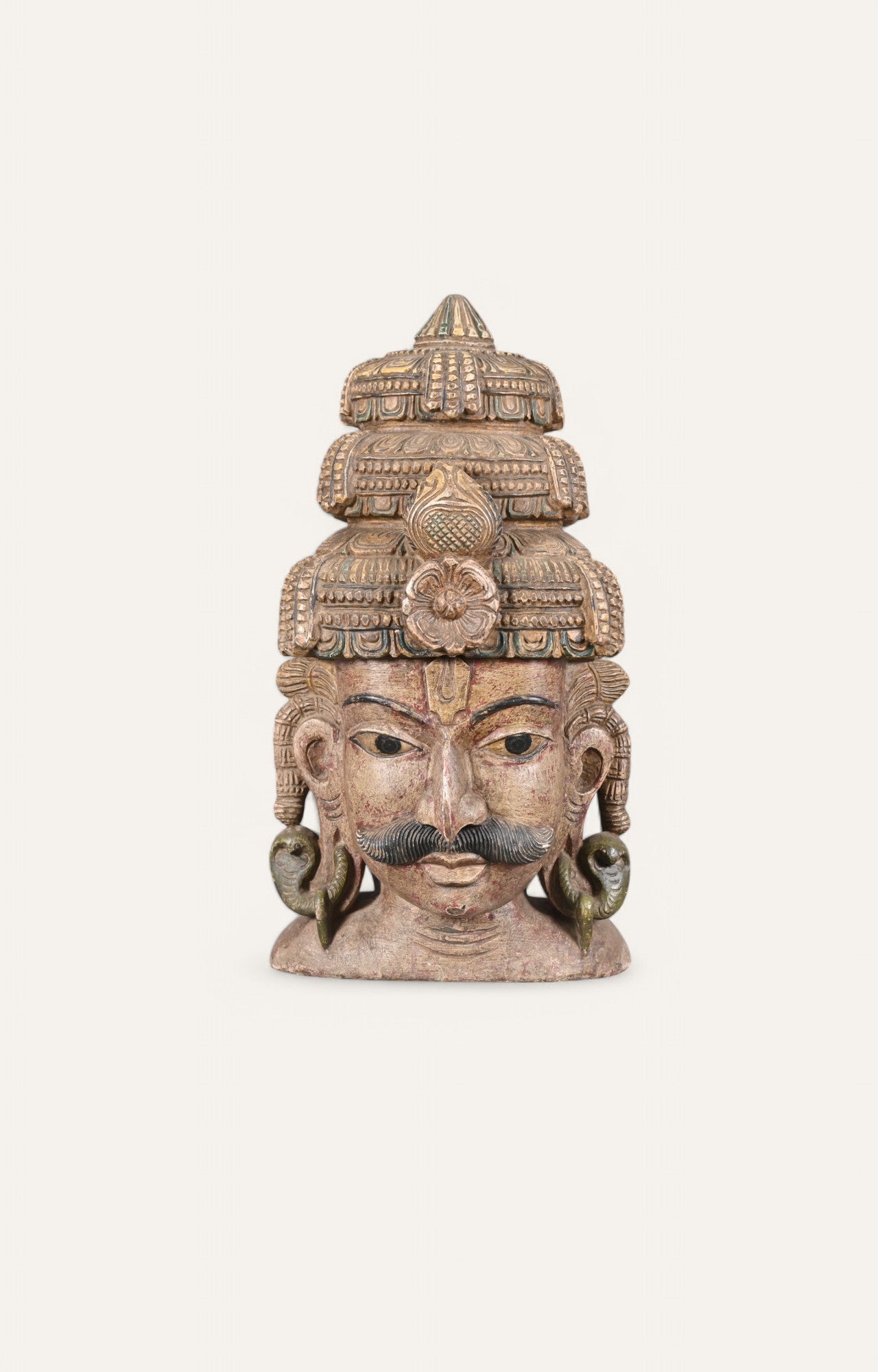 Hand-Carved Wooden Wall Mask