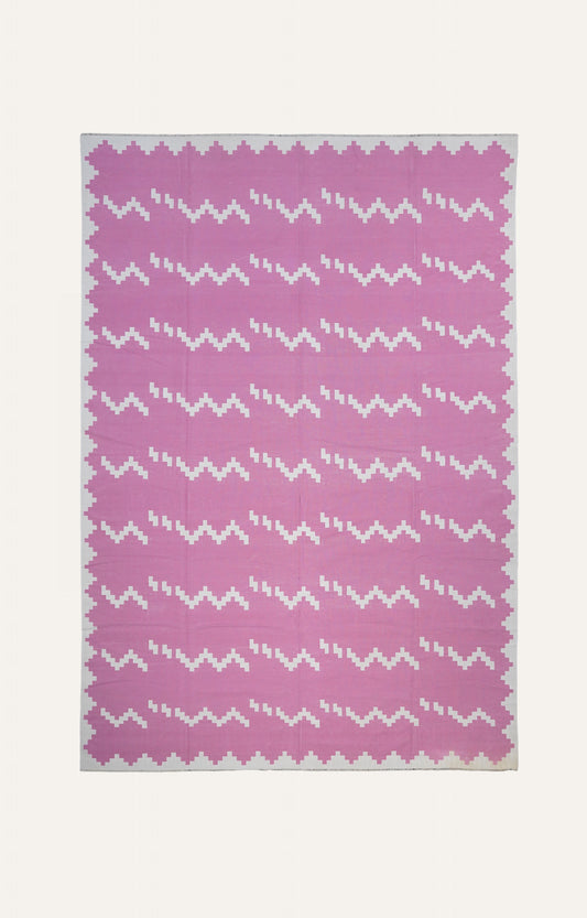 Pink Handwoven Cotton Rug
