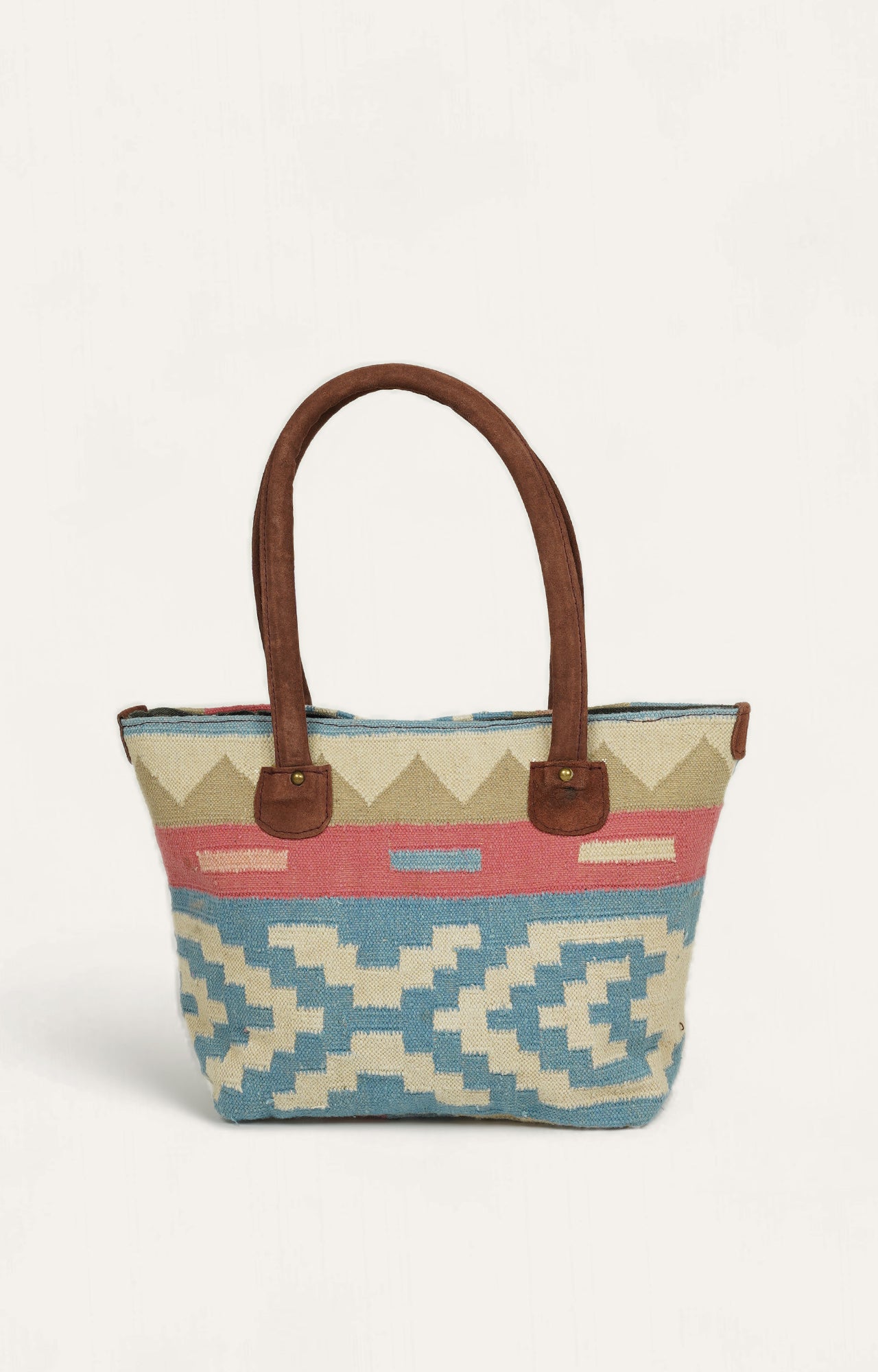 Eco-Friendly Earthy Striped Cotton Tote Bag