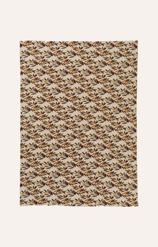 Playful Autumn Leaf Digital Print Throw