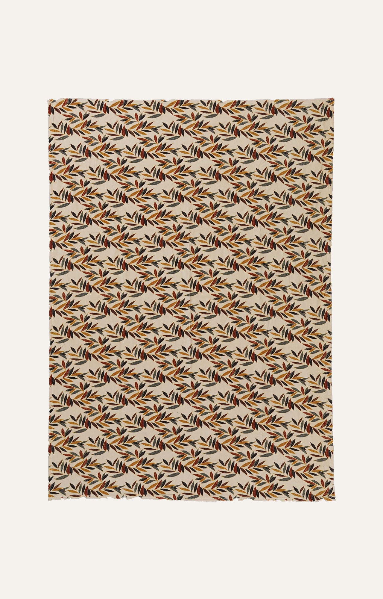 Playful Autumn Leaf Digital Print Throw