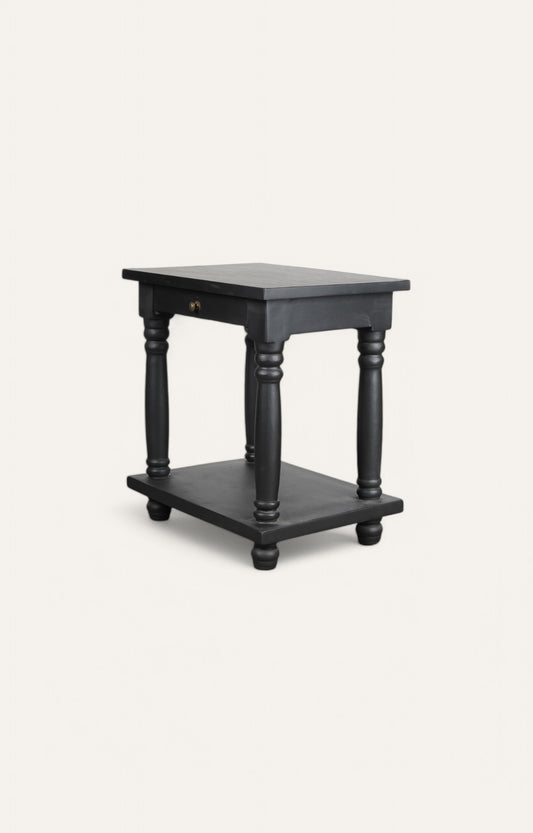 Black Wooden Side Table