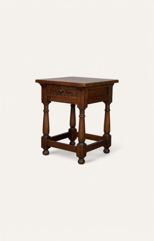 Carved Wooden Side Table