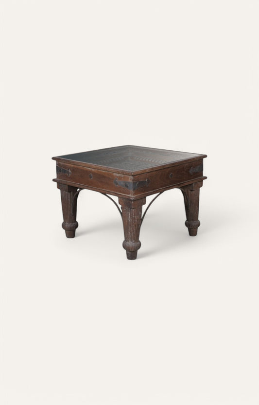 Rajputana Hand Carved Side Table