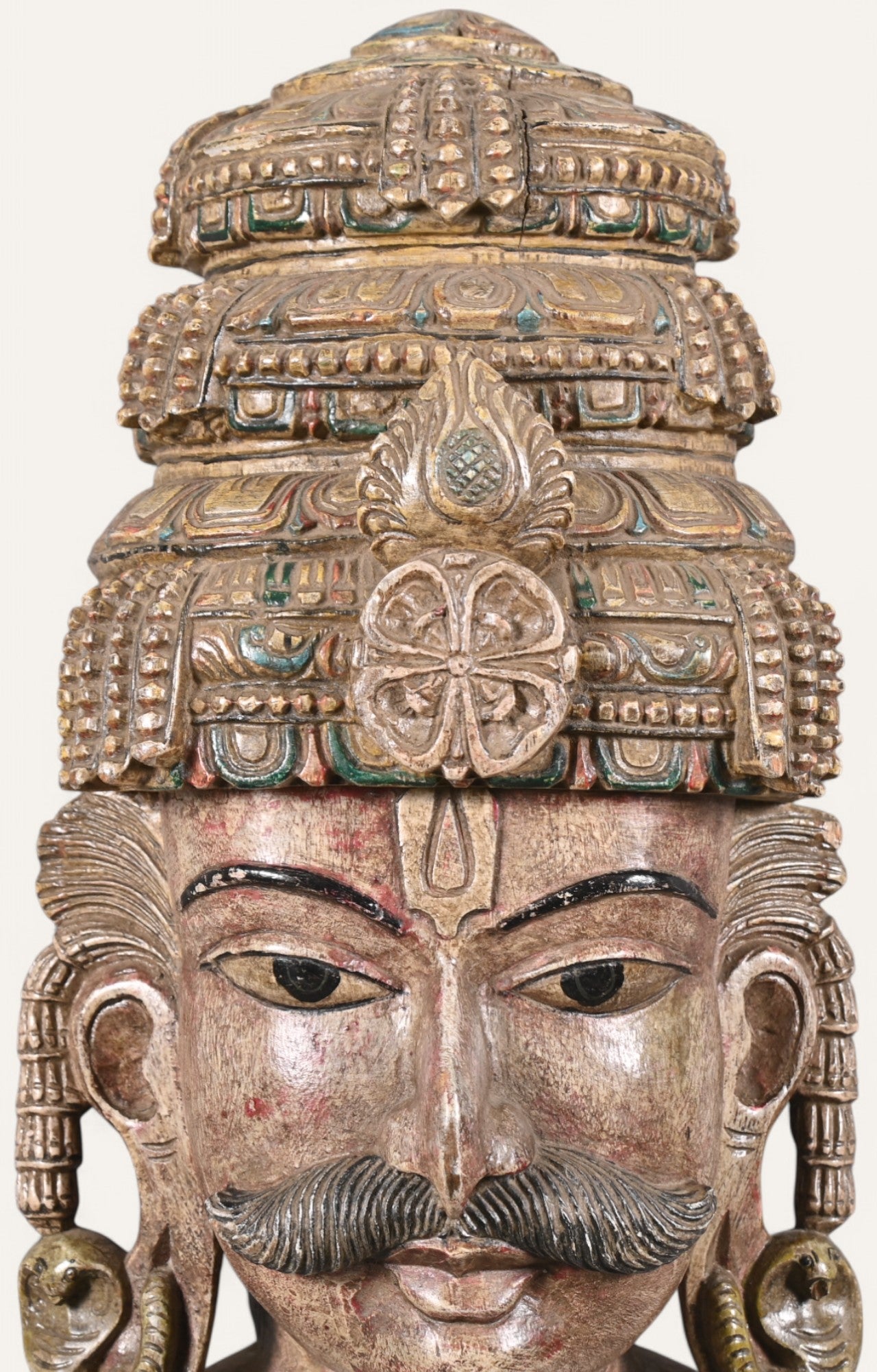 Traditional Hand-Carved Wooden Wall Mask