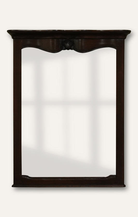 Vintage Dark Mahogany Mantel Mirror