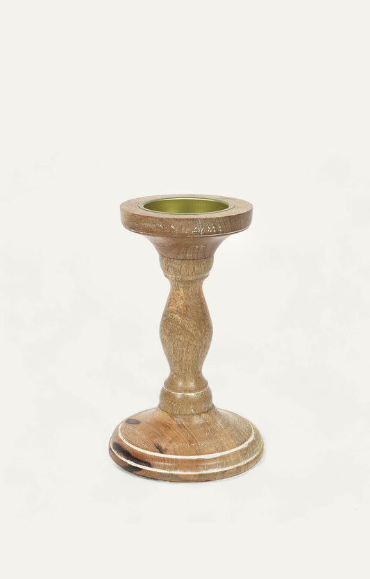 Wooden candle holder