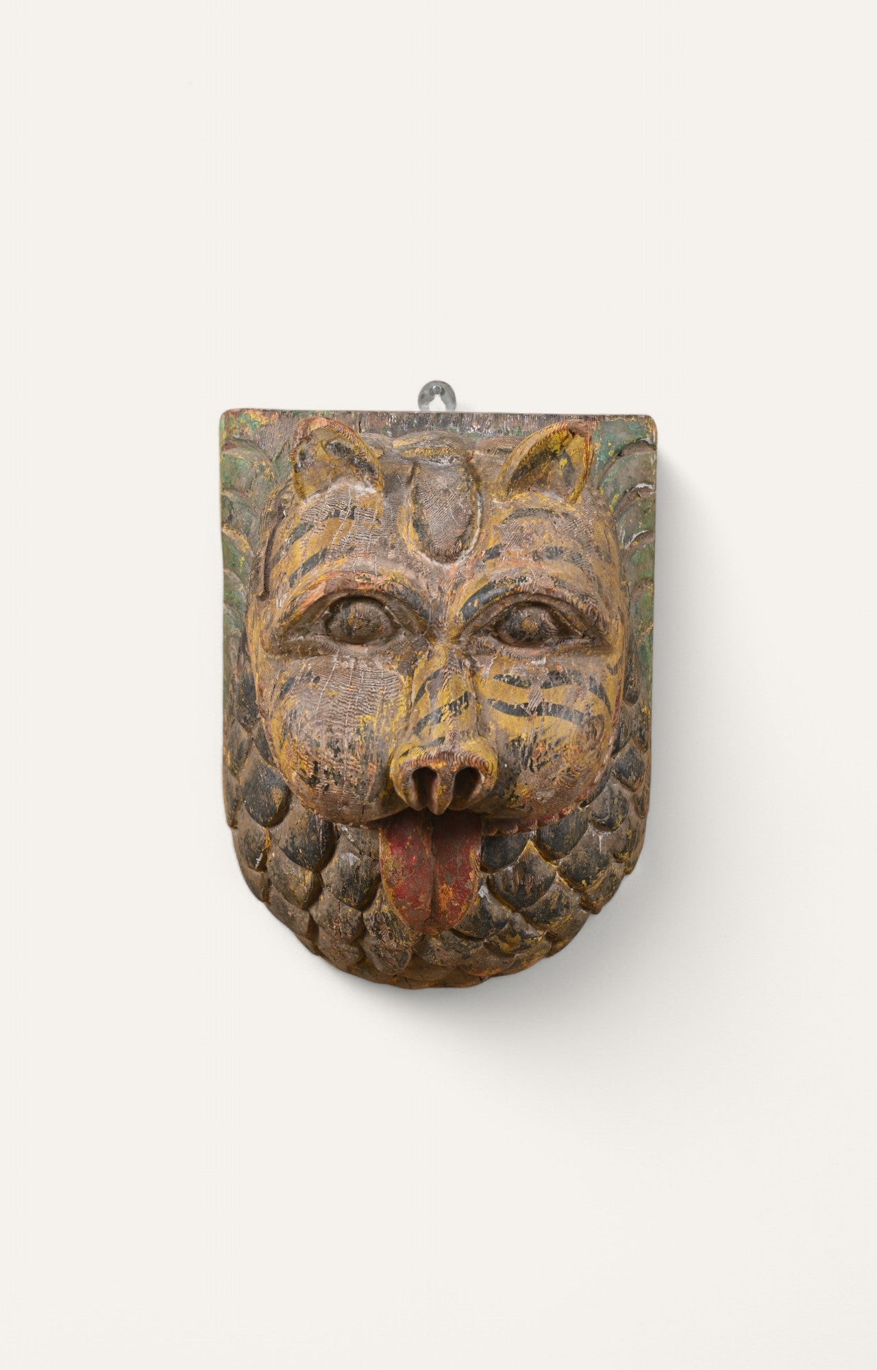 Traditional Wooden Tiger Wall Mask