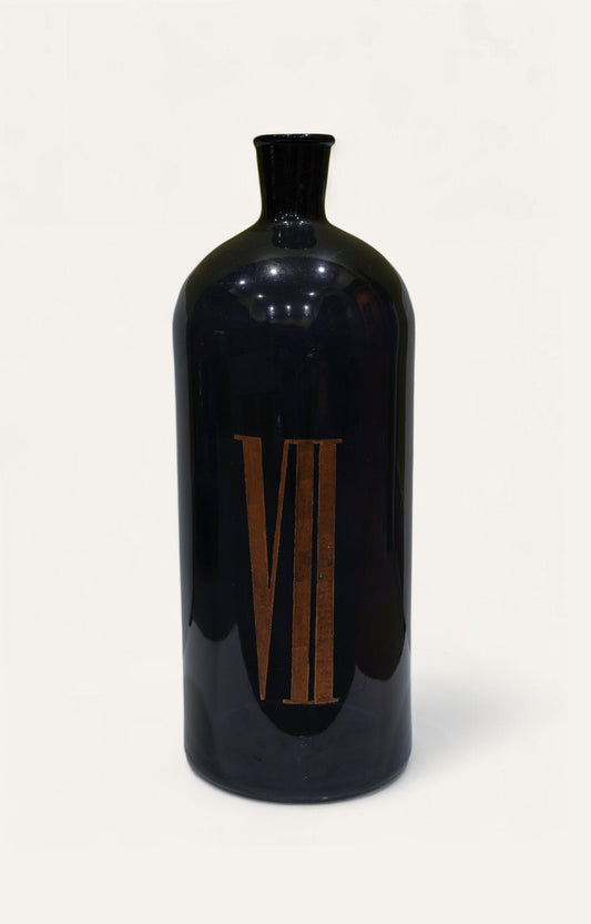 Classy Black Bottle-Design Glass Vase