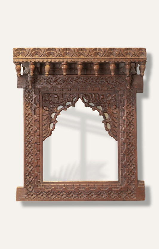 Brown Jali Mirror