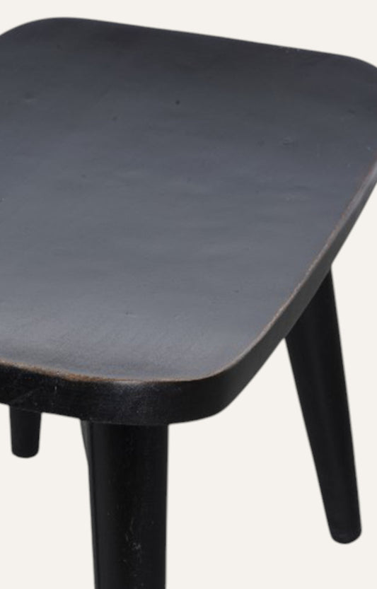 Black Stool with Curved Seat