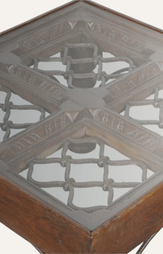 Rajasthani Hand Carved Side Table