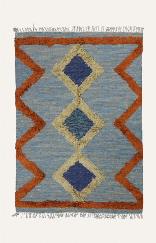 Geometric Handtufted Cotton Rug