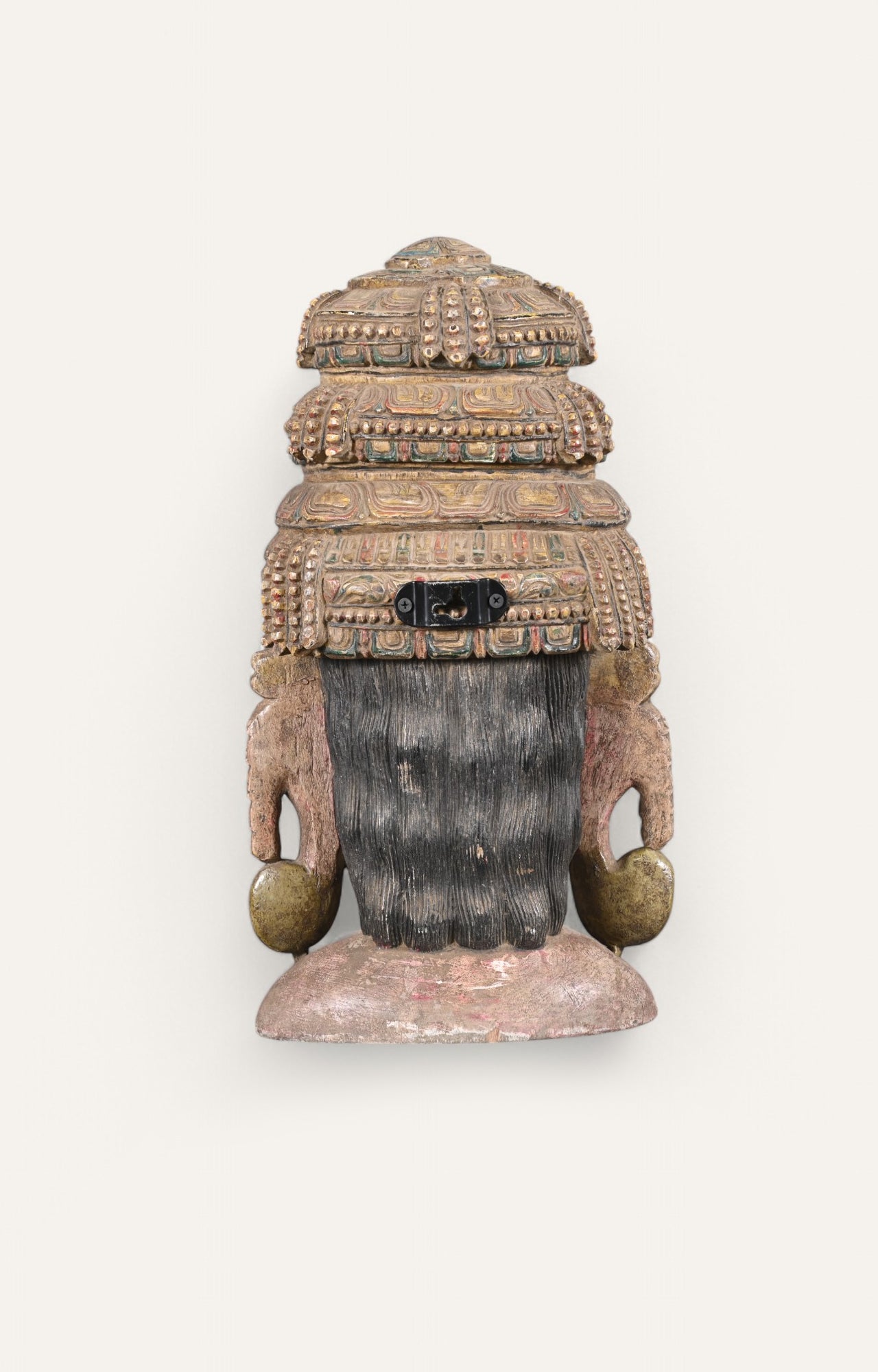 Traditional Hand-Carved Wooden Wall Mask