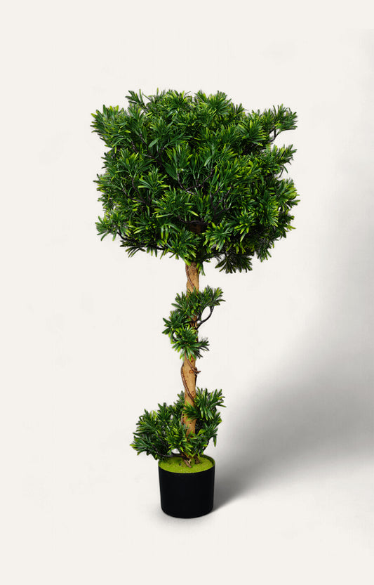 Artificial Podocarpus Spiral Topiary – 3.5 Feet